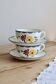 Antique breakfast cups faience Salins - Model Jacqueline
