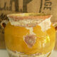 Vernified yellow candied pot