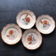 Set of 4 dessert plates Digoin Sarreguemines