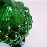 Green vintage grape glass carafe