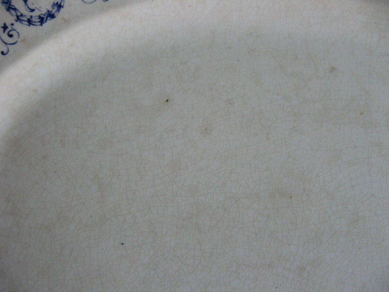 Oval plate service earthenware Creil Montereau décor Marie Louise