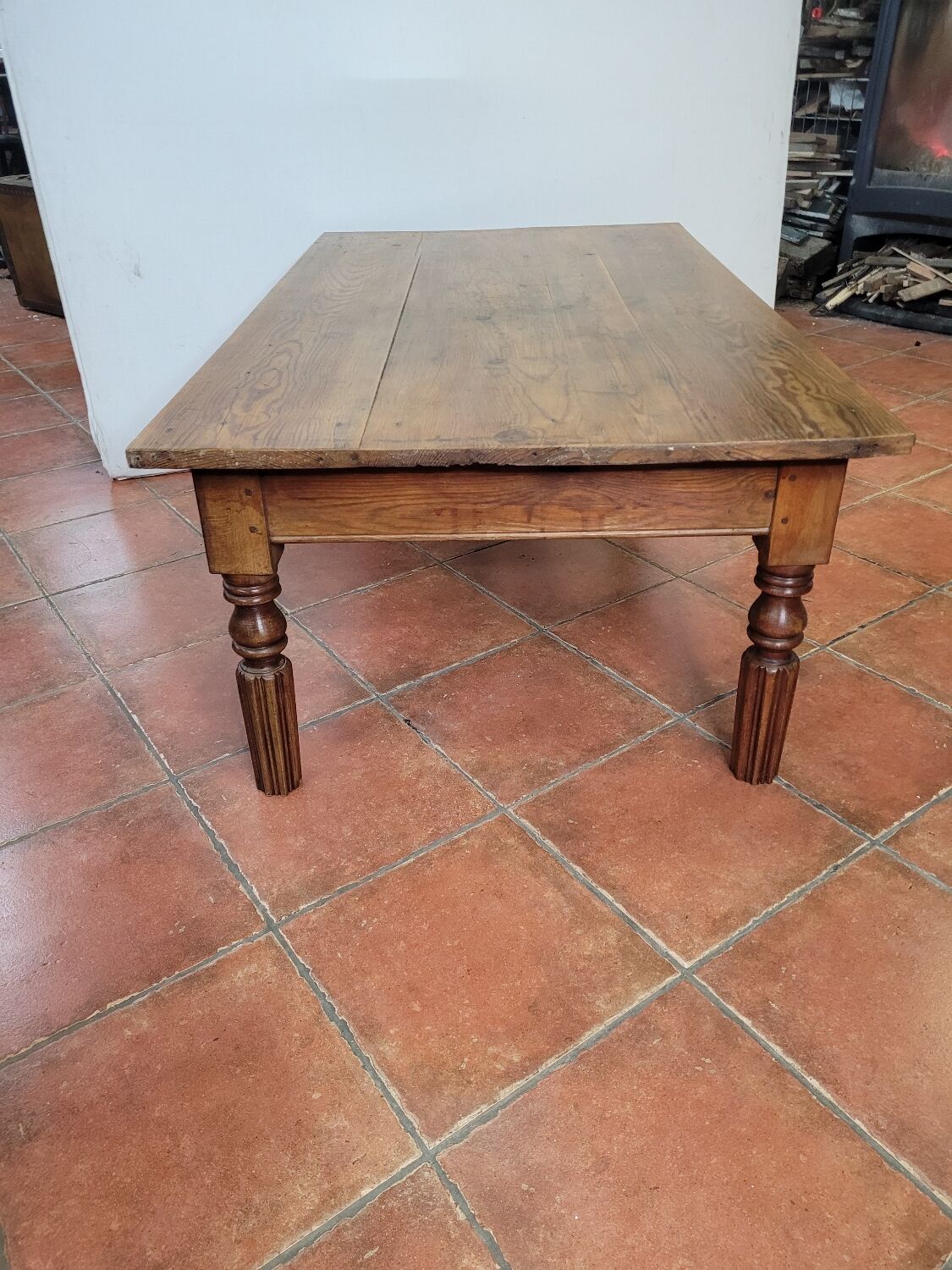 Antique coffee table with 1 drawer, 130×74cms