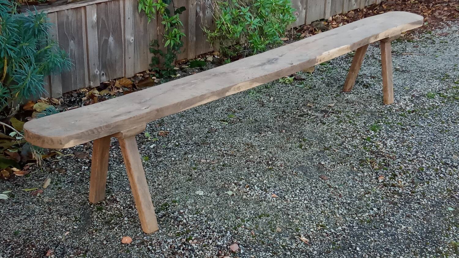 19th century oak farm bench
