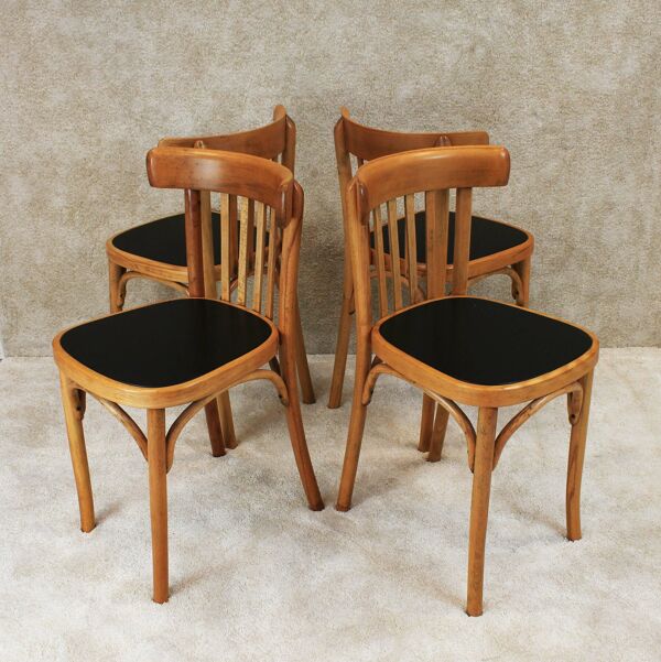 Lot de Chaises Fischel des années 30