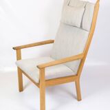 Armchair With High Back Model GE284 Made In Oak By Hans J. Wegner For Getama