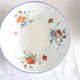 Set of 6 hollow plates of Salins, Poppy pattern, opaceline, vintage
