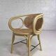 Rattan and cane armchair