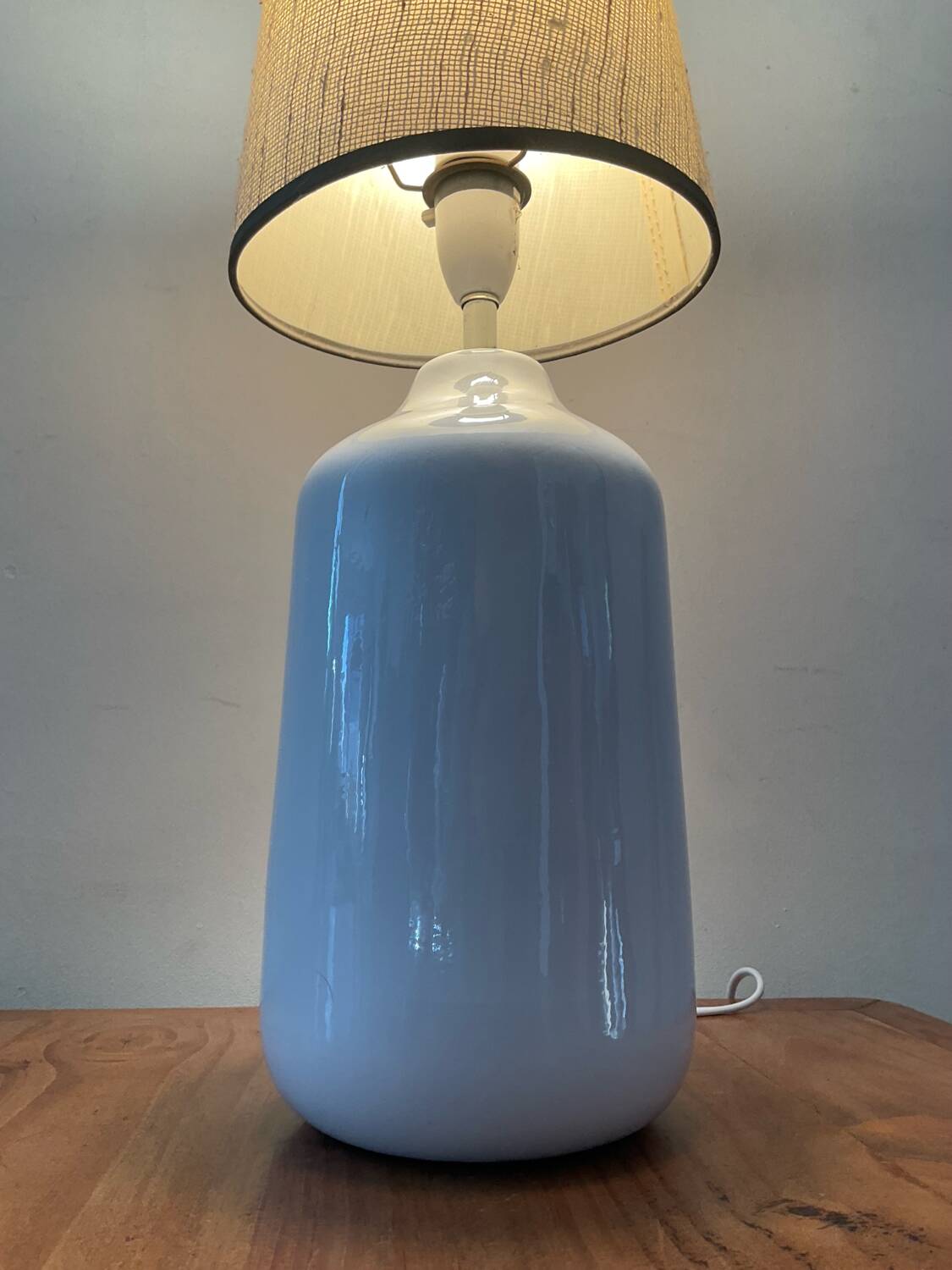 1970s glazed ceramic lamp