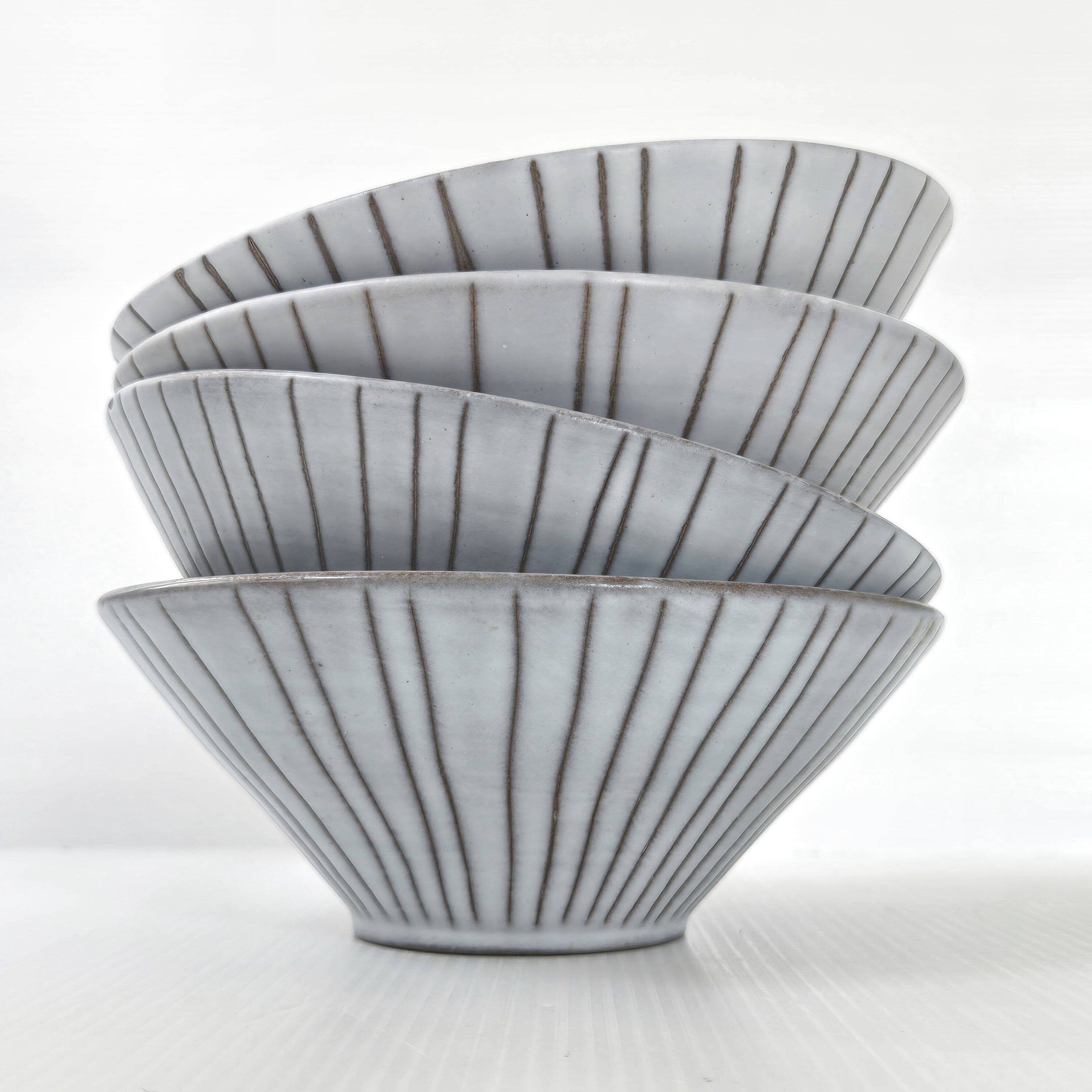 Set of 4 bowls by Jacques Rivier, 1950s vintage