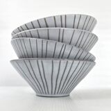 Set of 4 bowls by Jacques Rivier, 1950s vintage