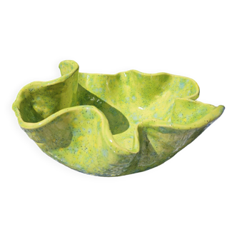 Frog ceramic fruit basket or salad bowl