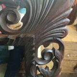 Miroir ancien encadrement chêne sculptés