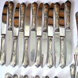 Deetjen cutlery set 48 silver-plated Louis XV rocaille table cutlery no. 25 Marly