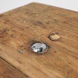 Industrial Bar/Bistro Table with Cast Iron Legs and Wooden Top, Belgium 192