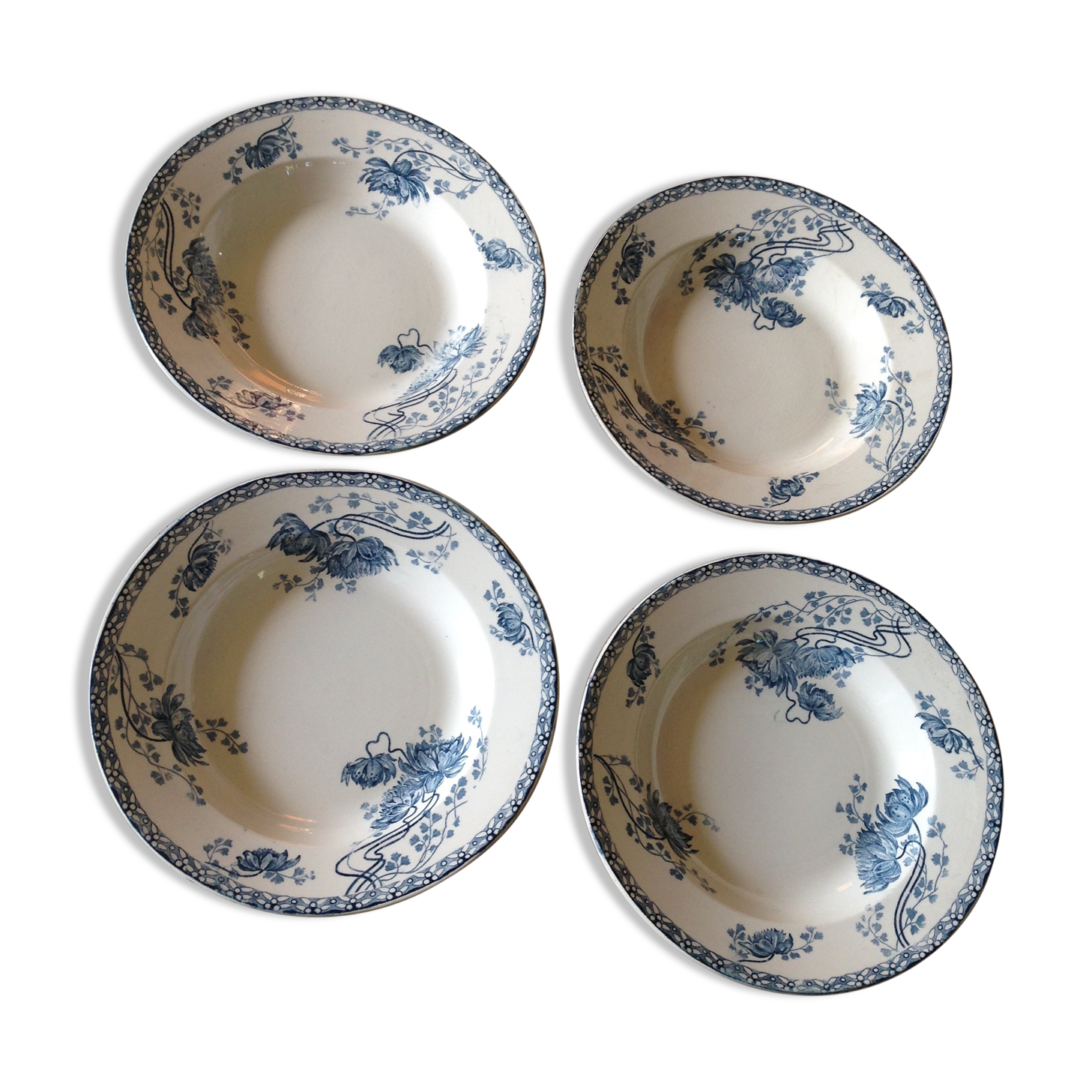 Sarreguemines U & C soup  plates  model Royat