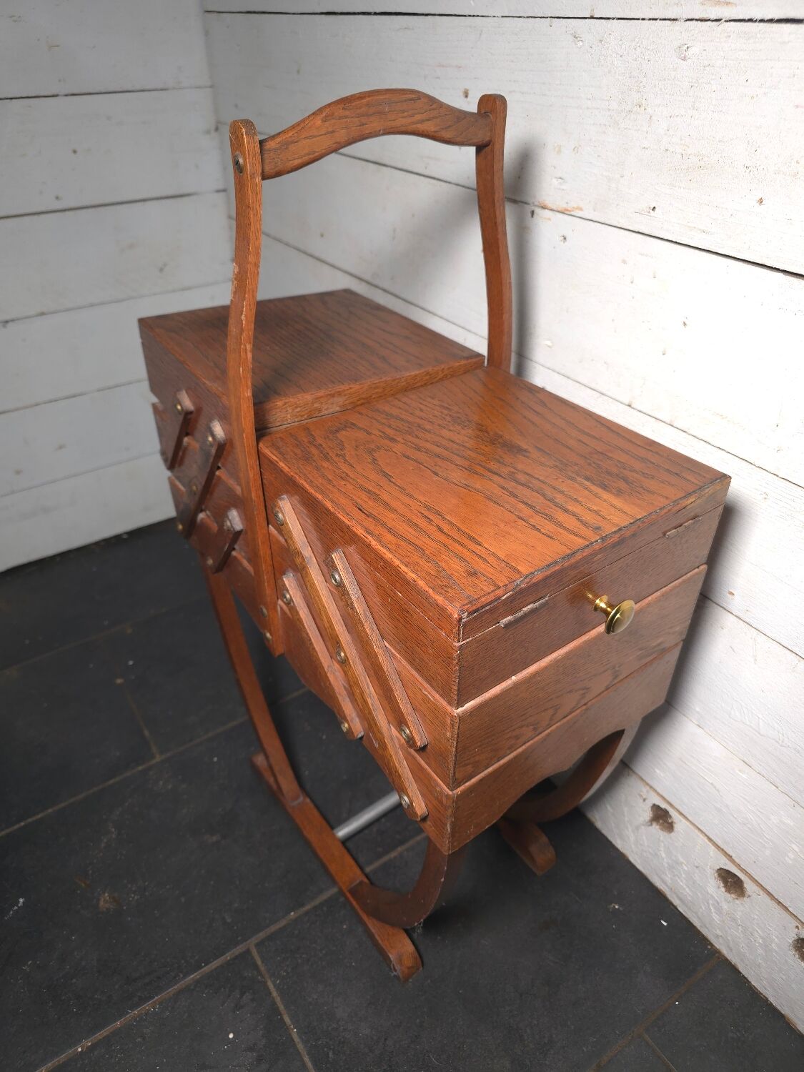Vintage oak workbench