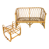 Vintage rattan sofa