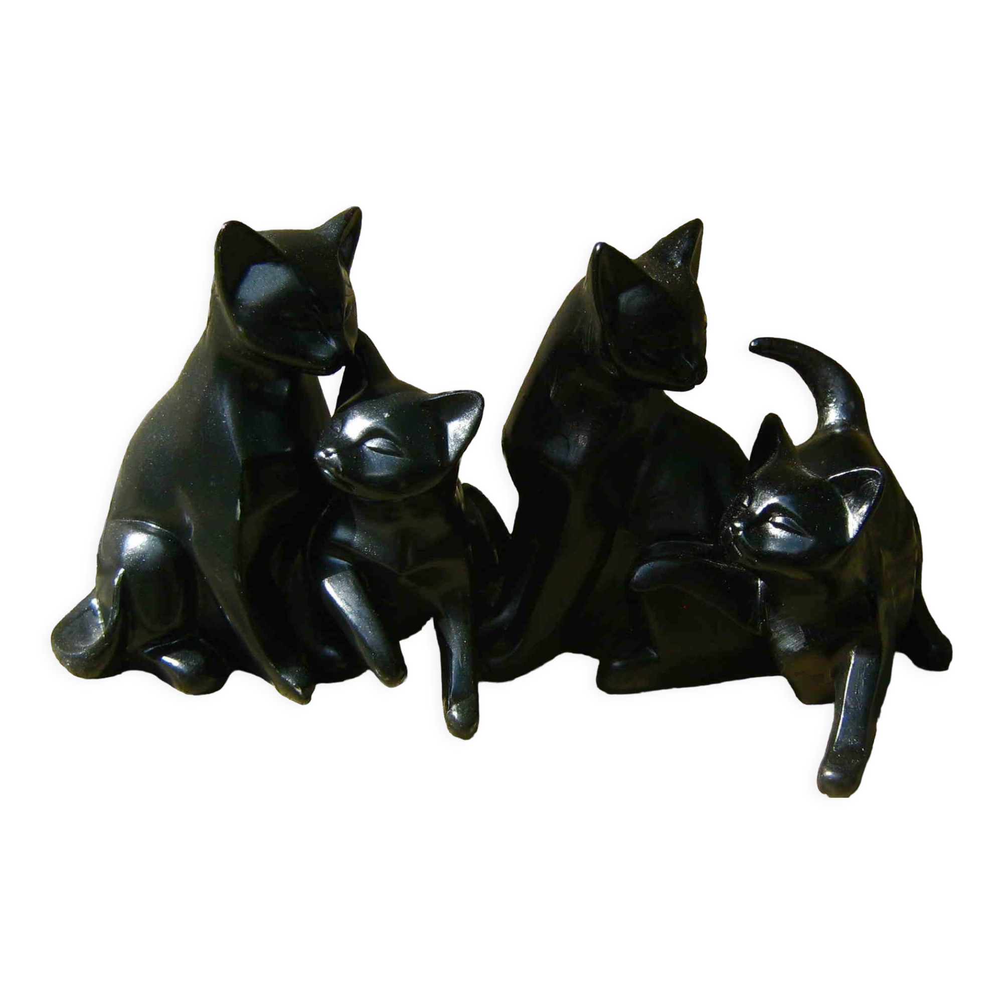 Lot de 4 chats noirs