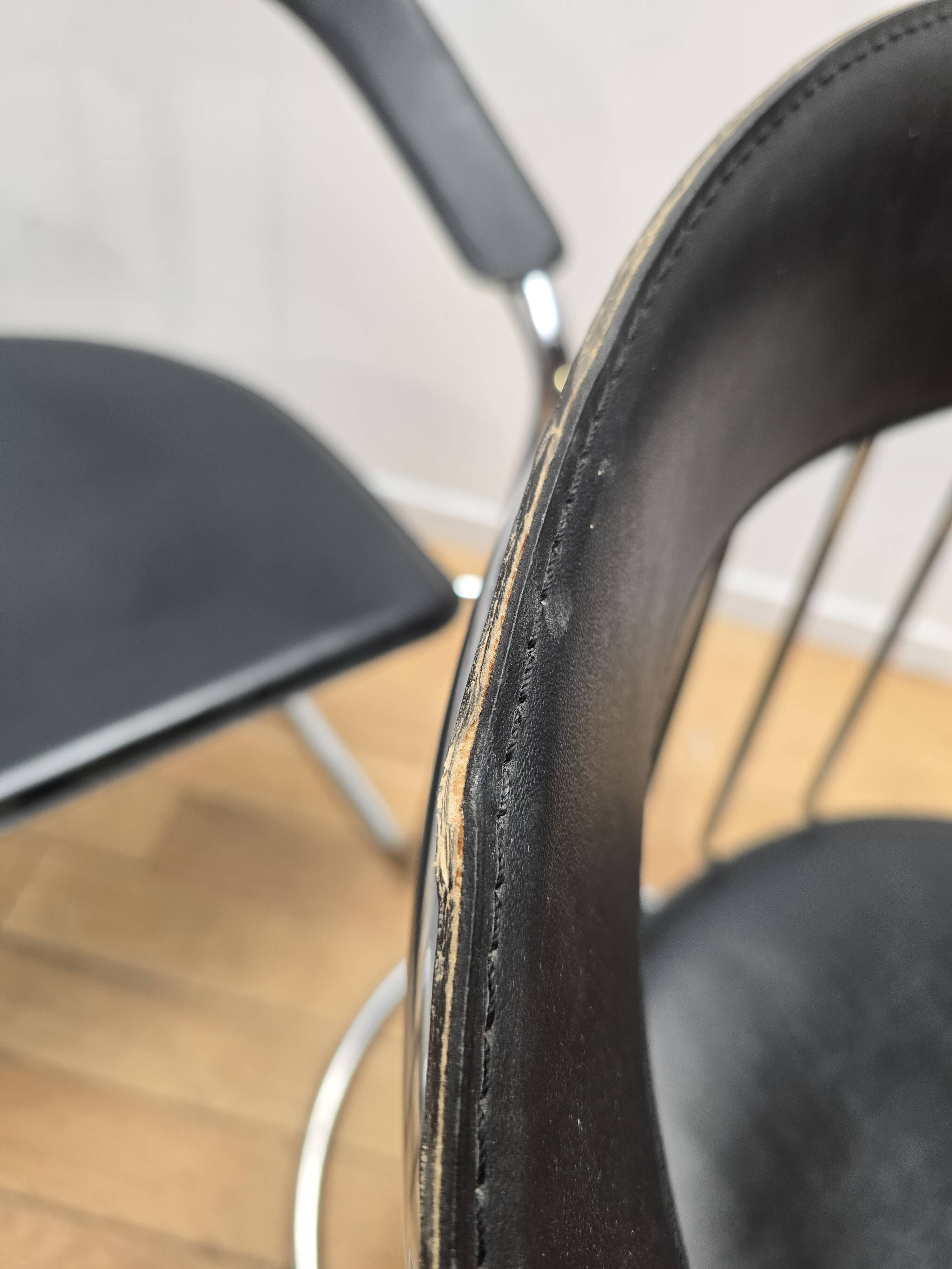 Set of 6 designer chairs from Italy.