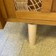 Wood and rattan chest of drawers and wardrobe