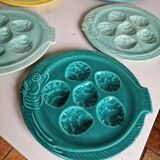 Lot de 4 assiettes plus un plat de fruits de mer Niderviller