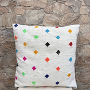 Handmade Berber wool Kilim cushion: Moroccan floor cushion