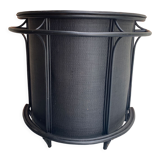 Vintage black rattan bar