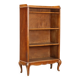 Open walnut library with balustrade - Italy 20th century