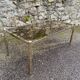VINTAGE 1970 RECTANGULAR COFFEE TABLE GOLDEN SMOKED BROWN GLASS