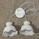 Suspension fleur double en opaline