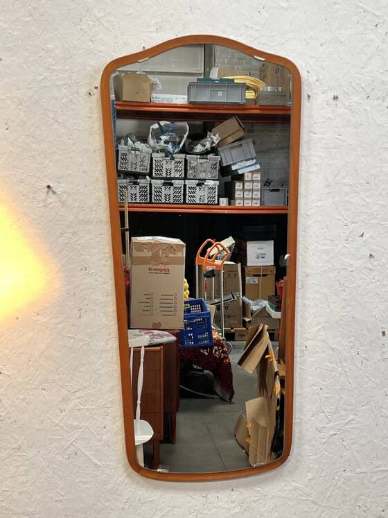 Vintage Rectangular Mirror, Teak, Sweden 1960's