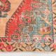 5x7 Vintage Red & Beige Vintage Oushak Small Size Area Rug, 134x218 Cm