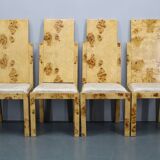 1940s Set of Four Brutalist Dining Chairs in Maple Finish, Czechoslovakia