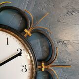 Vintage clock silent wall clock round metal