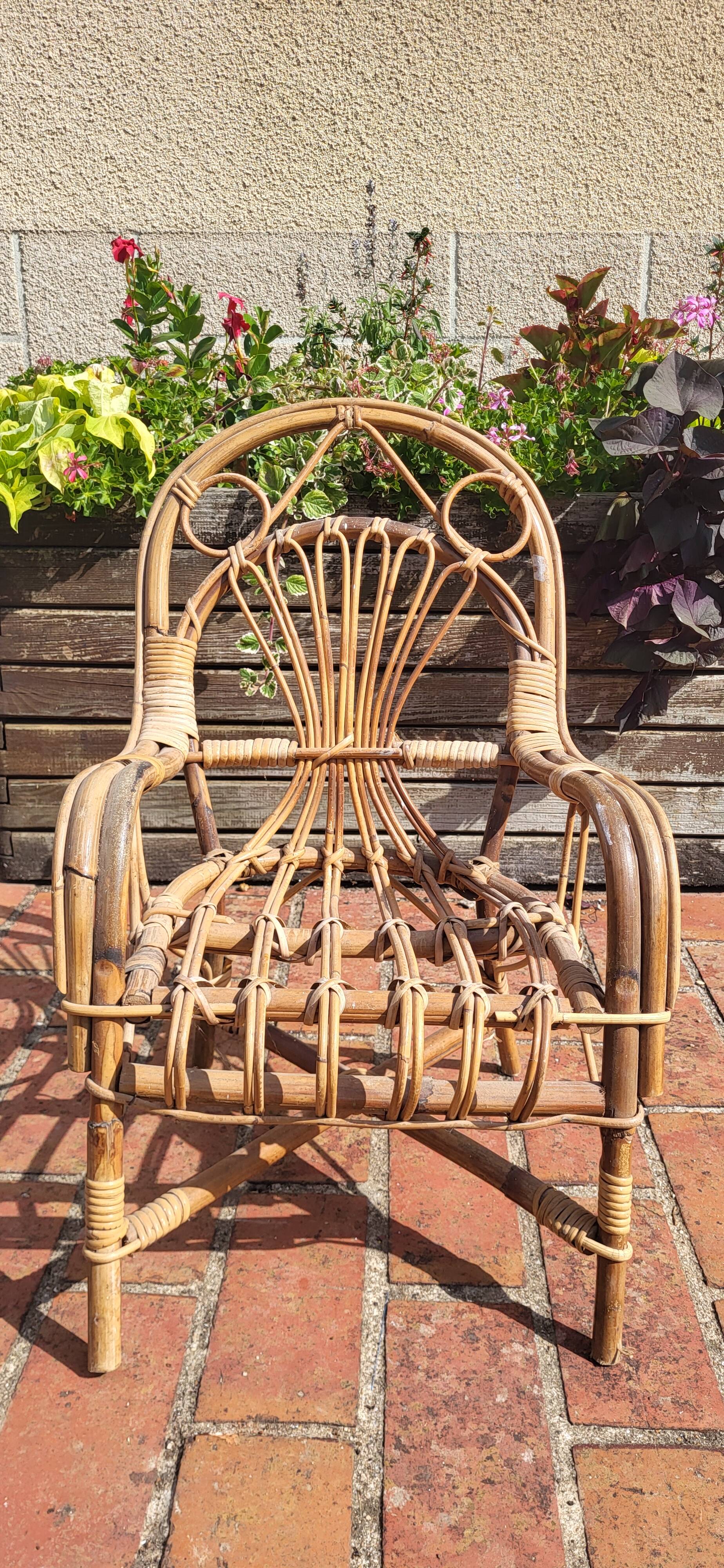 Fauteuil enfant en rotin