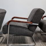 Tubular Armchairs by Anton Lorenz for Ton