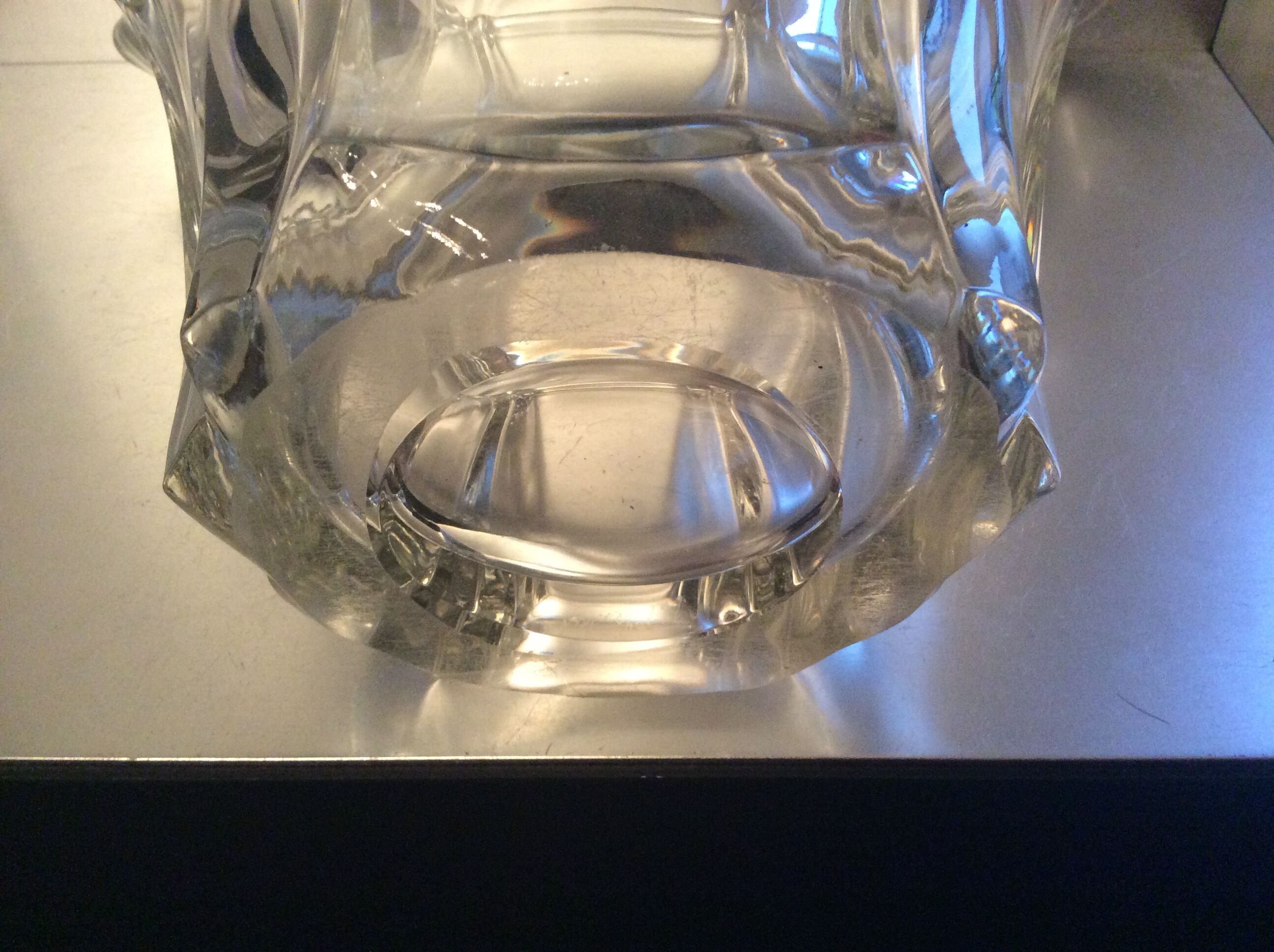 Vintage vase 70 in crystal by Val Saint Lambert