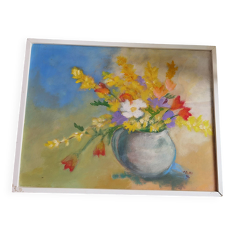 Oil painting bouquet of flowers
