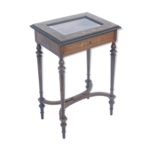 Vitrine en bois marqueté