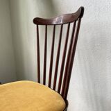 Chaise Baumann « menuet » assise jaune