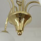 Elegant Gold Vintage Chandelier Mid Century Hollywood Regency Hanging Lamp