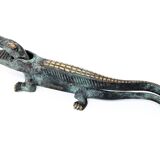 Vintage Brass Crocodile Nutcracker