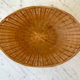 Oval wicker basket 70s