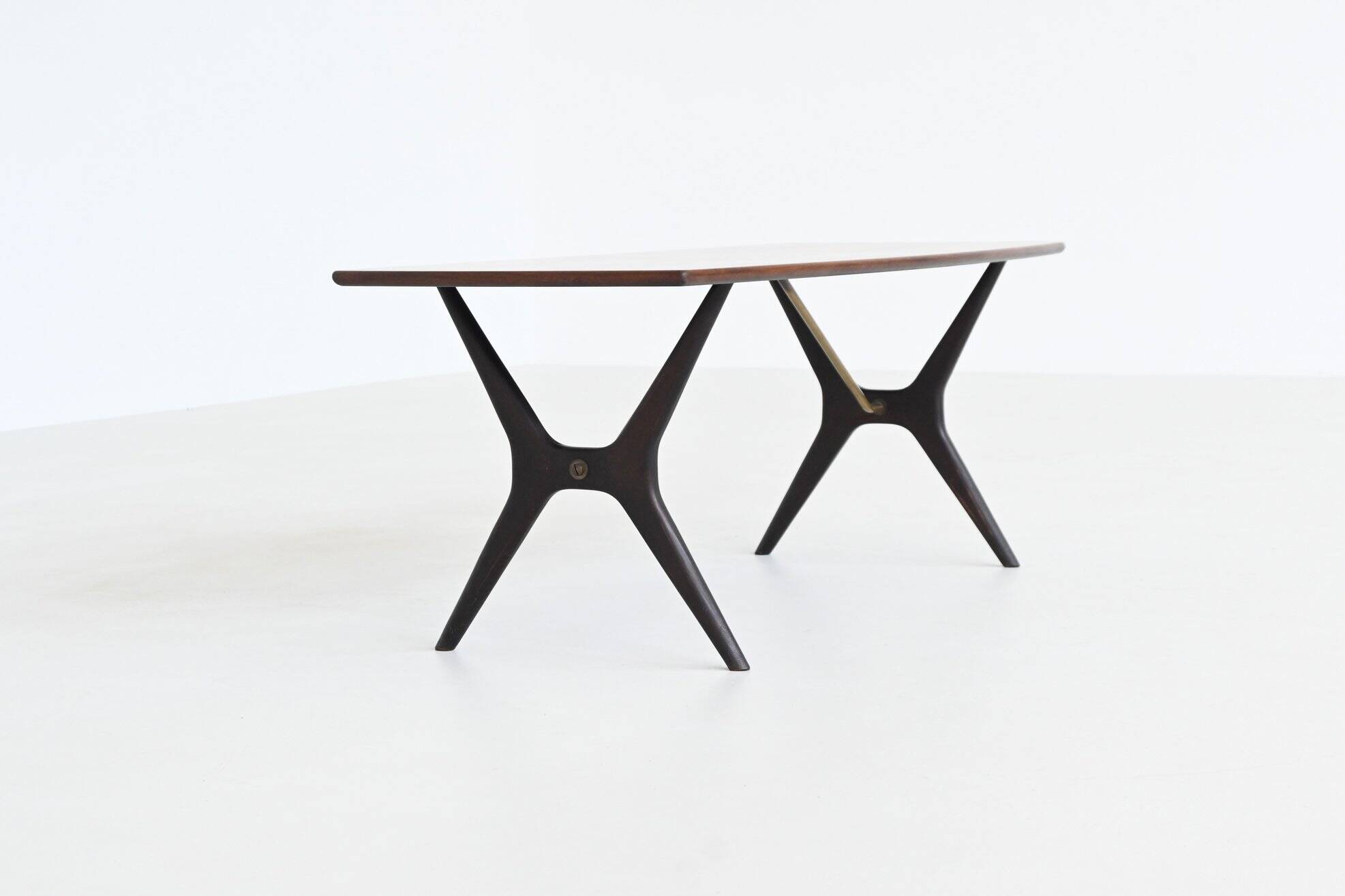 Karl Ekselius sculptural coffee table rosewood J.O.C. Sweden 1960