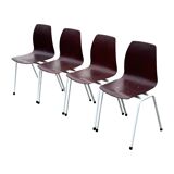 Vintage set of four Stacking Chairs by Elmar Flötotto for Pagholz