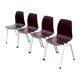 Vintage set of four Stacking Chairs by Elmar Flötotto for Pagholz