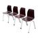 Vintage set of four Stacking Chairs by Elmar Flötotto for Pagholz