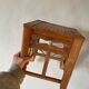 Vintage bamboo stool or side table – Handmade mid-