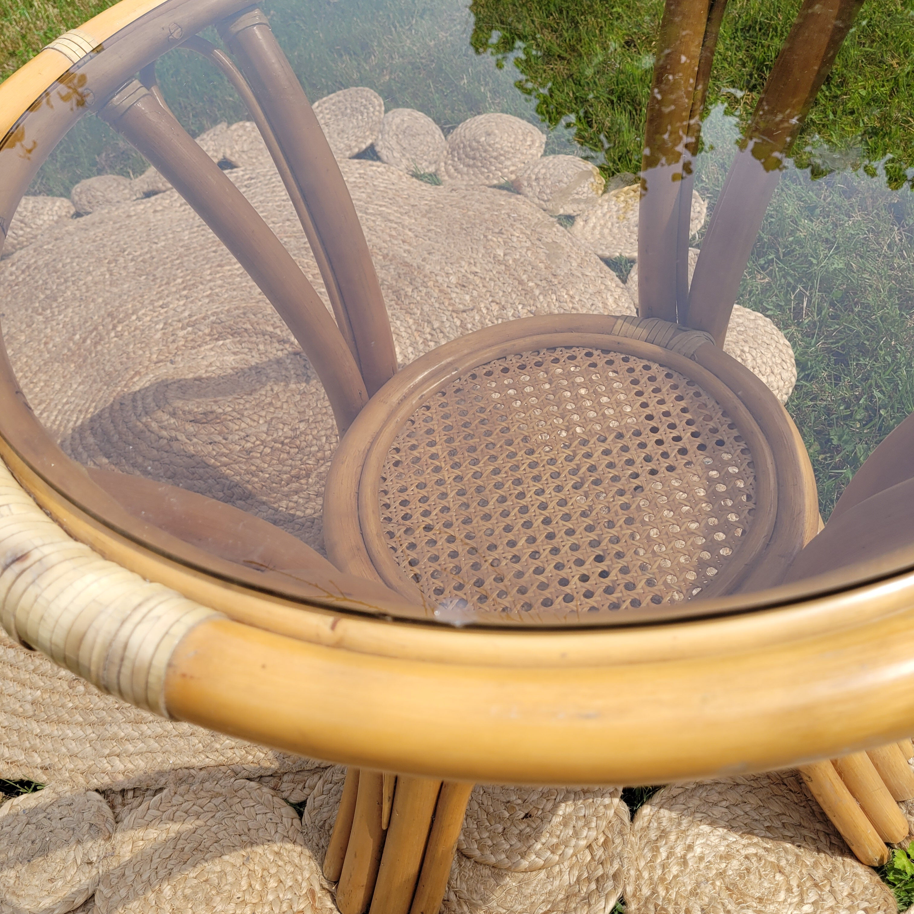 Vintage rattan garden furniture