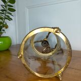 Old lantern glass and metal suspension